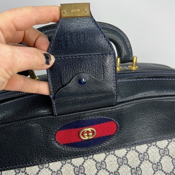 Large Vintage Gucci Carry On Attaché Shoulder Bag - Picture 5 of 16